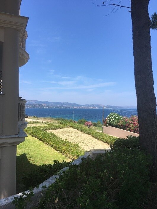 Uitzicht vanaf het complex