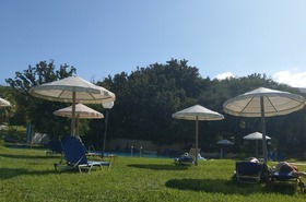 Zonneweide bij zwembad