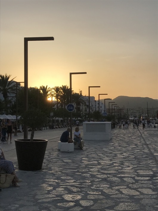 Ibiza stad bij de haven