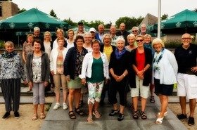 Groepsfoto bij afscheid