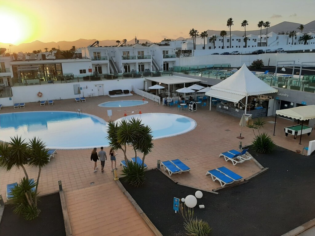 Uitzicht vanaf het balkon